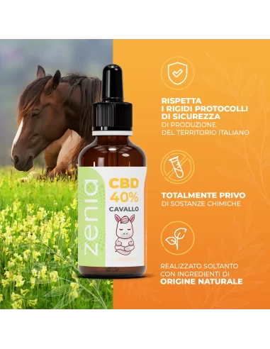 Olio CBD cavallo 40% secondaria Olio CBD cavallo 40% secondaria