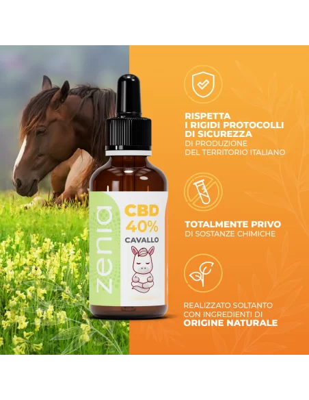 Olio CBD cavallo 40% secondaria Olio CBD cavallo 40% secondaria