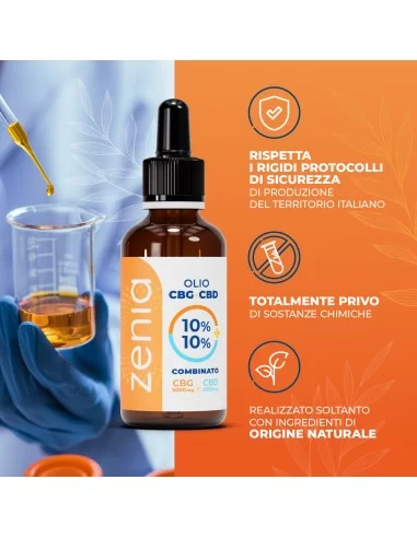 Olio CBG 10% + CBD 10% sec Olio CBG 10% + CBD 10% sec