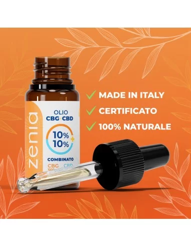Olio CBG 10% + CBD 10% sec Olio CBG 10% + CBD 10% sec