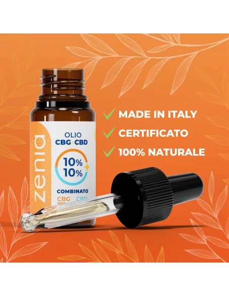 Olio CBG 10% + CBD 10% sec Olio CBG 10% + CBD 10% sec