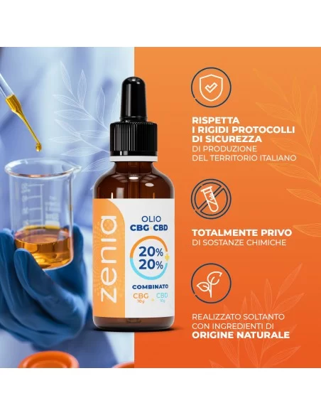 Olio CBG 20% + CBD 20% sec Olio CBG 20% + CBD 20% sec