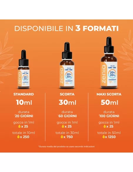 Olio CBG 20% + CBD 20% sec Olio CBG 20% + CBD 20% sec