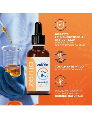 Olio CBG+CBD 5%+5% sec Olio CBG+CBD 5%+5% sec
